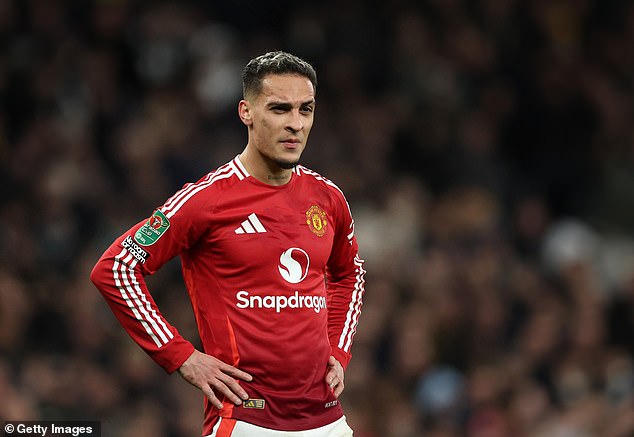 Man United winger Antony has fallen out of favour at Man United since Ruben Amorim's arrival